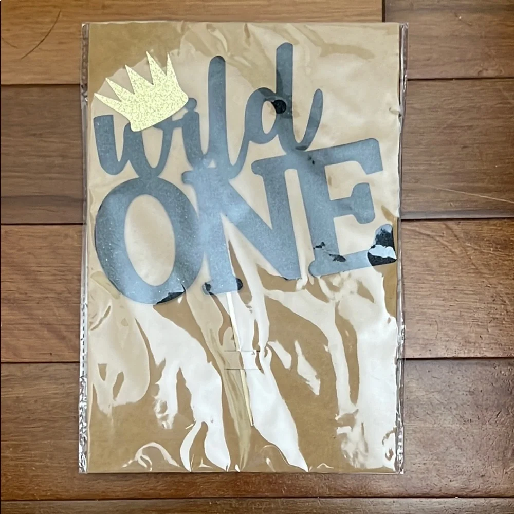 Glitter Wild One Birthday Cake Topper